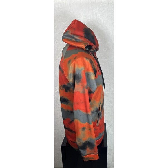Burton MB Peak Hoodie Men's Full Zip Jacket Orange Gray Black Size Medium - Picture 6 of 10